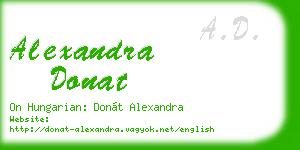 alexandra donat business card